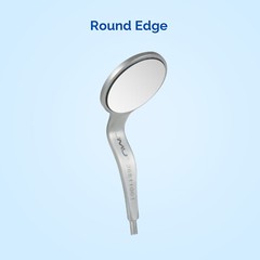 6x Dental Double Sided Mouth Mirror Front Surface 5# Simple Stainless Steel