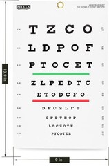 PECULA Snellen Chart, Wall Chart for Eye Exams – 13.9″L x 120″W, Multicolor
