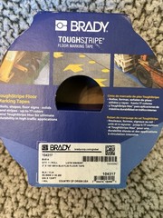 Brady 104317 Toughstripe Floor Marking Tape, 2″ x 100 FT Black / Yellow Stripe