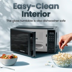 Chefman Countertop Microwave Oven 0.7 Cu. Ft., 700 Watts Ft, Black