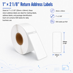 Compatible with DYMO Labelwriter 450 30336 (1″ x 2-1/8″) Rerurn Address Labels