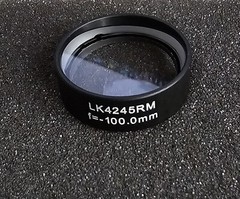 ThorLabs LK4245RM f= -100.0 mm, Ø1″, UVFS Mounted Plano-Concave Round Cyl Lens