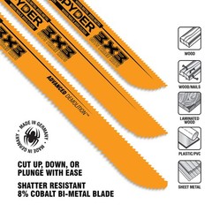 6 in 10-14TPI Reciprocating Saw Blade Wood Metal Double-Sided Spyder 200203