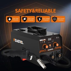 MIG Welder,2 in 1 Flux Core/Stick Welder,130Amp 110V Gasless MIG Welding Machine
