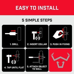 Heavy Duty Drywall Anchors Kit – Holds 255lbs, 6 Pack with Screws & Drill Bit