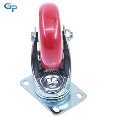 4 Pcs 4 Inch Caster Wheels Locking Casters With Brake Swivel Plate Castors