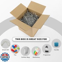 Golden State Art, Shipping 8x8x8 Box, Cardboard Corrugated Square Mailer For