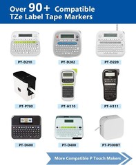 5PK Label Maker Tape 12mm Laminated for Brother P-Touch TZ-231 TZe-231 PT-H110