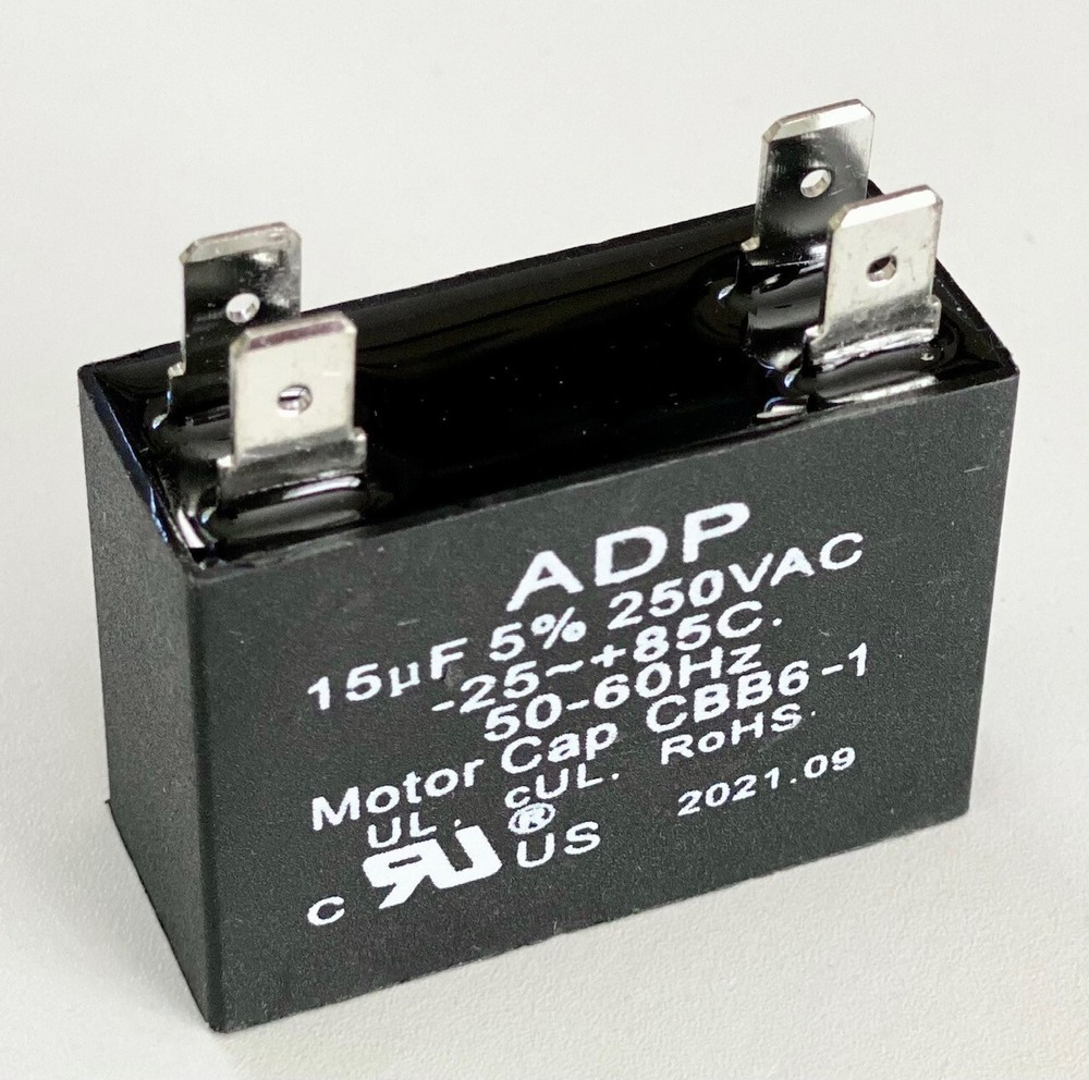 ADP 15 uF CBB6-1 250V Motor Run Capacitor – 4 wire posts