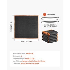 Uimoso 1/2/6/12 Pack Moving Blankets Furniture Pads/ Sound Dampening Blankets