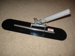 22″ x 5″ Blue Steel Funny (Walking) Trowel – Concrete Tool Made in the USA