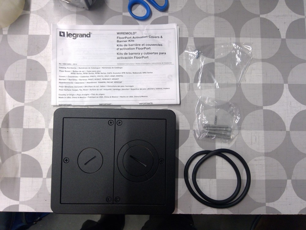 Wiremold FPFFTCBK Floorport Covers Flared Furniture Feed *FREE SHIPPING*
