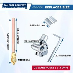 1PC BPV-31 Bullet Piercing Valve with 10 PCS Access Service Valves | 1/4″ SAE x