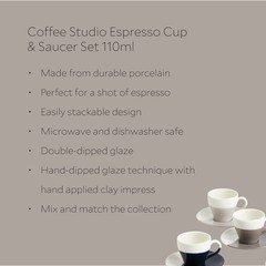 Royal Doulton Coffee Studio Espresso Set Of 4 Cup 4 Count Pack Of 1 Mixed 3.7Fl