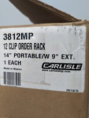 Carlisle 3812MP Stainless Steel 12 Clip 14″ Portable Order Wheel