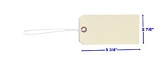 100 Manila 5 3/4″ x 2 7/8″ Size 7 Inventory Merchandise Price Tags with String