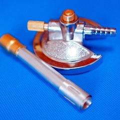 Dental Lab Bunsen Burner Single Adjustable Tube Gas Light with Needle Valve