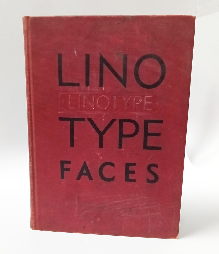 Vintage Typography Book: Specimen Book Linotype faces – “Big Red” 1930
