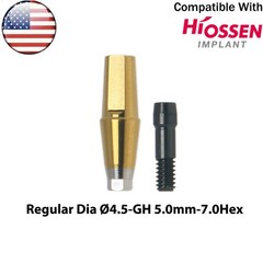 US Dental Straight Transfer Abutment Mini/Regular Ø4.5/5.0mm Fits Hiossen Osstem