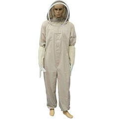 XXL Full Body Beekeeping Suit Ventilated Veil Hood with Gloves Beekeeper Outfit