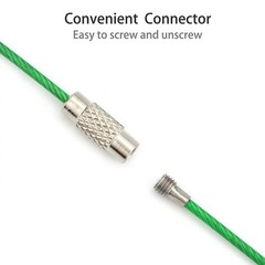 50 Pcs 5.9 Steel Wire Keychain Colored Nylon Coated Stainless Steel Metal Wire