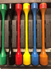 AccuTorq (6) Green, Black, Red, Yellow, Blue, Light Brown 17mm-21mm w/ Case