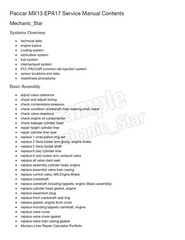 Paccar MX13 EPA17 Engine Service Manual USB 2017 2018 2019 2020 Shop Overhaul