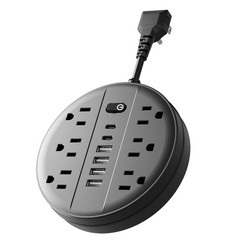 Surge Protector Power Strip, Extension Cord with 6 AC Outlets, 6 USB Ports (2…