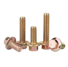 Color Zinc 10.9 Hexagon Flange Bolts Hex Flange Head Screw M6 M8 M10 M12