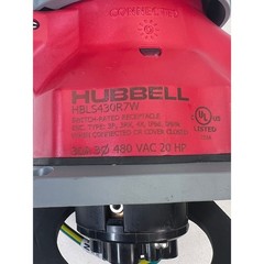 Hubbell HBLS430R7W Switch Rated Receptacle 30A 480V Locking Connector