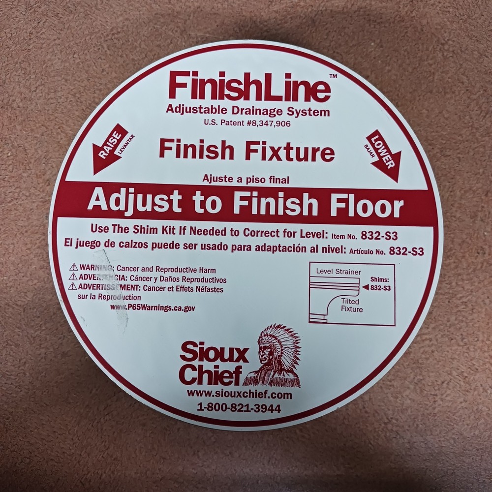 Sioux Chief 832-3HNR FinishLine 3 Inch Adjustable Floor Drain Nickel Bronze