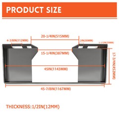 1/2″ HD Quick Tach Attachment Mount Plate Skid steer Adapter For Bobcat