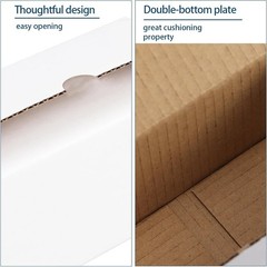 Self-Locking 100 Count White Shipping Boxes – Ideal for Small Business Shipping