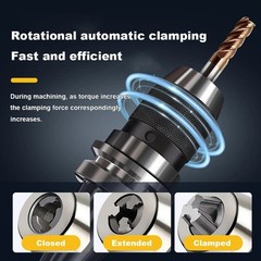 BT APU BT30 40 50 APU08 13 16 Self-tightening Tool Holder Automatic Drill Collet