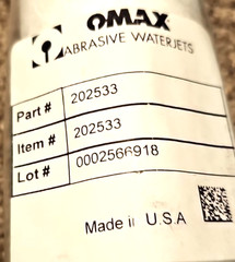 OMAX, Abrasive Waterjet Micro Filter 202533