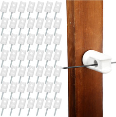 Blulu 50 Pack Ceramic Electric Fence Insulator Heavy Duty Ceramic Porcelain Lag