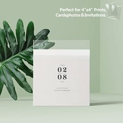 200 Pack Clear Photo Print Sleeves Acid-Free Crystal Clear Photo Art Storage