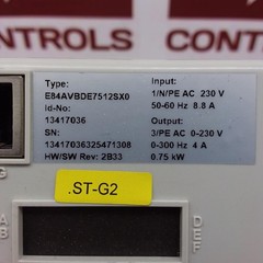 E84AVBDE7512SX0 | Lenze | Inverter Drive, 8400 Baseline D, 0.75KW – 4.0A, Used