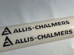Allis Chalmers Decal 18” Long (set Of 2) Black Stickers Replacement Tractor