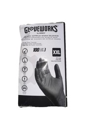 AMMEX Gloveworks GWBEN49100 Black Nitrile Gloves 6 Mil (Size-2XL)