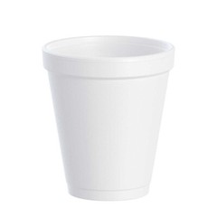 Dart 8 oz White Foam J Cups, Hot & Cold Beverages, Insulated – 1000 count