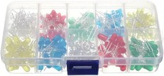 300Pcs 5mm 3mm LED Light Kit Yellow White Blue Red Green Assortment with Case