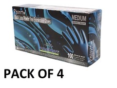 Adenna Phantom 6 mil Latex Powder Free Exam Gloves (Medium) Box of 100 – 4 Pack