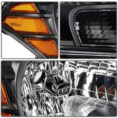 2009-2019 Nissan Frontier Headlight Assembly Black Housing Clear Lens Pair