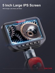 Borescope 5FT Semi Rigid 0.25in Lens 360 Articulating HD Ralcam Dual 4-Way Light