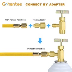 R134A Can Tap, Puncture R134a Refrigerant Dispenser with Tank Adapter for 1/4…
