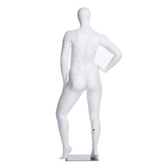 Matte White Adult Female Fiberglass Plus Size Egg Head Fashion Mannequin