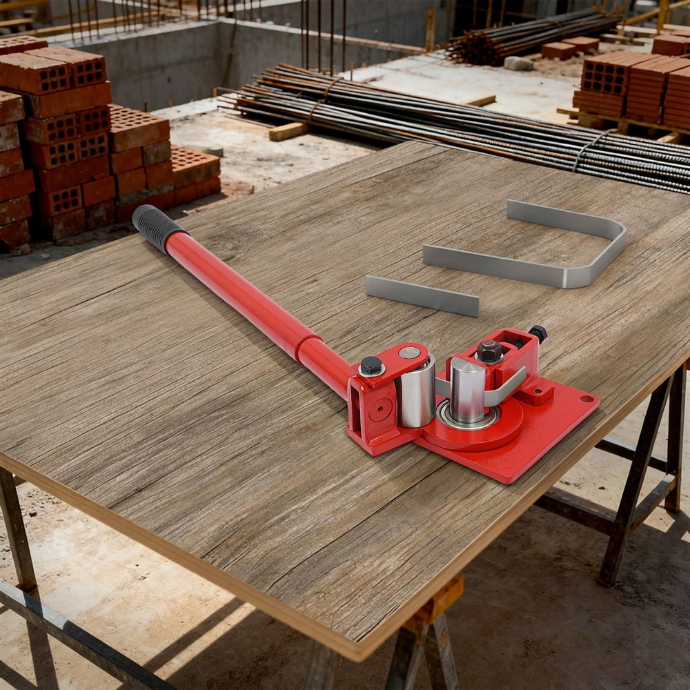 Red 90° Manual Flat Bar Bender,Sheet Metal Bending Tool,0–5mm Metal Bending Tool
