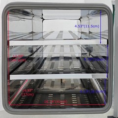 110V 1400W 1.9 Cu ft Digital Vacuum Drying Oven Lab. Heating Cabinet 2 Shelves