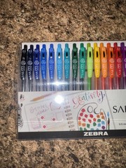 20 Count Zebra Sarasa Clip Gel Pens Assorted Colors 0.5mm Fine Point